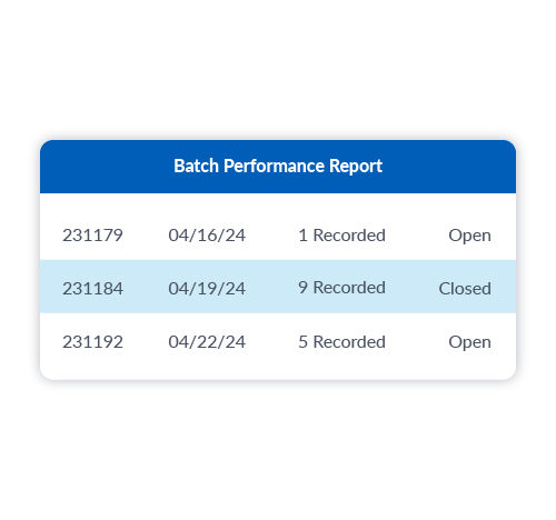 Batch reporting solution