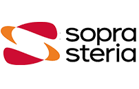 a logo that says sopra steria on it