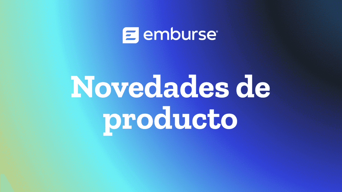 Emburse logo and text "Novedades de producto" (Product News).