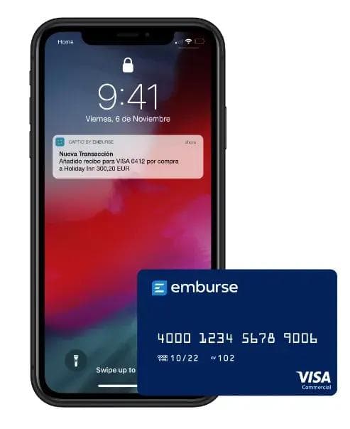 a phone with a visa card next to it