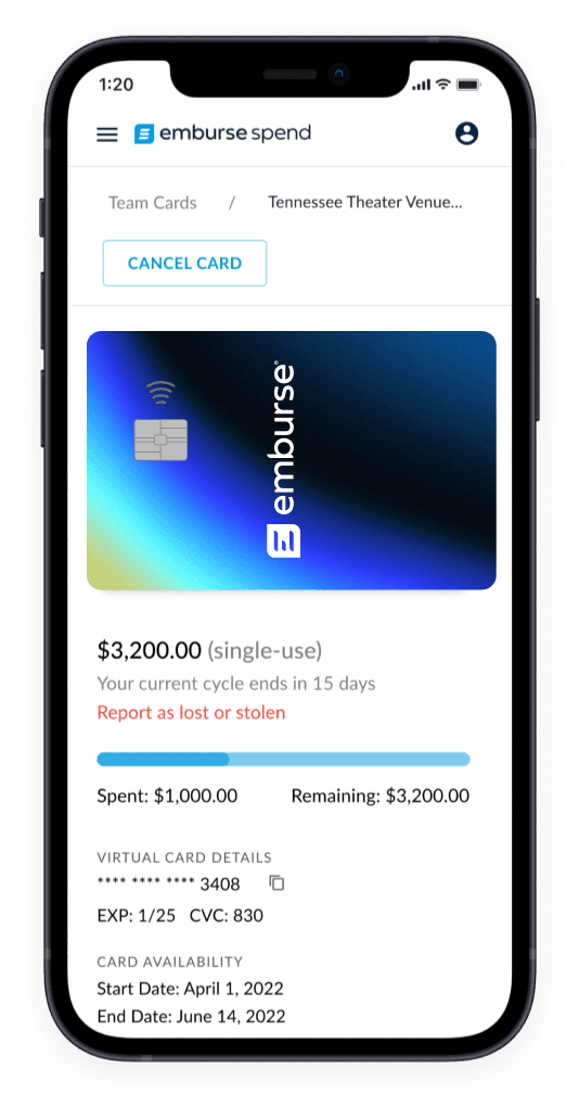 a phone screen shows a card with the word embarse on it